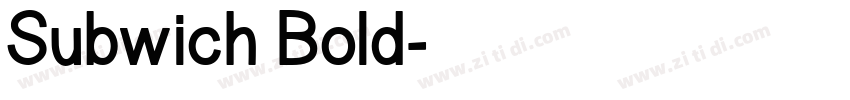 Subwich Bold字体转换